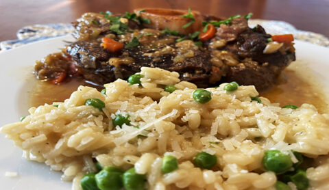 Risotto with Parmesan and Green Peas