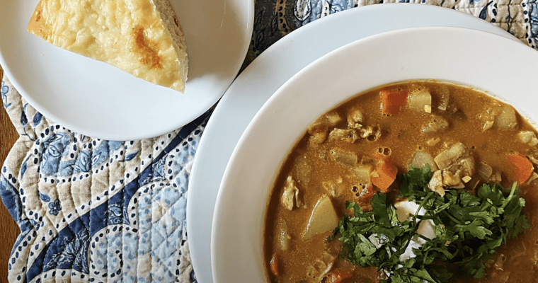 Mulligatawny Soup cooked on Darlene's Table