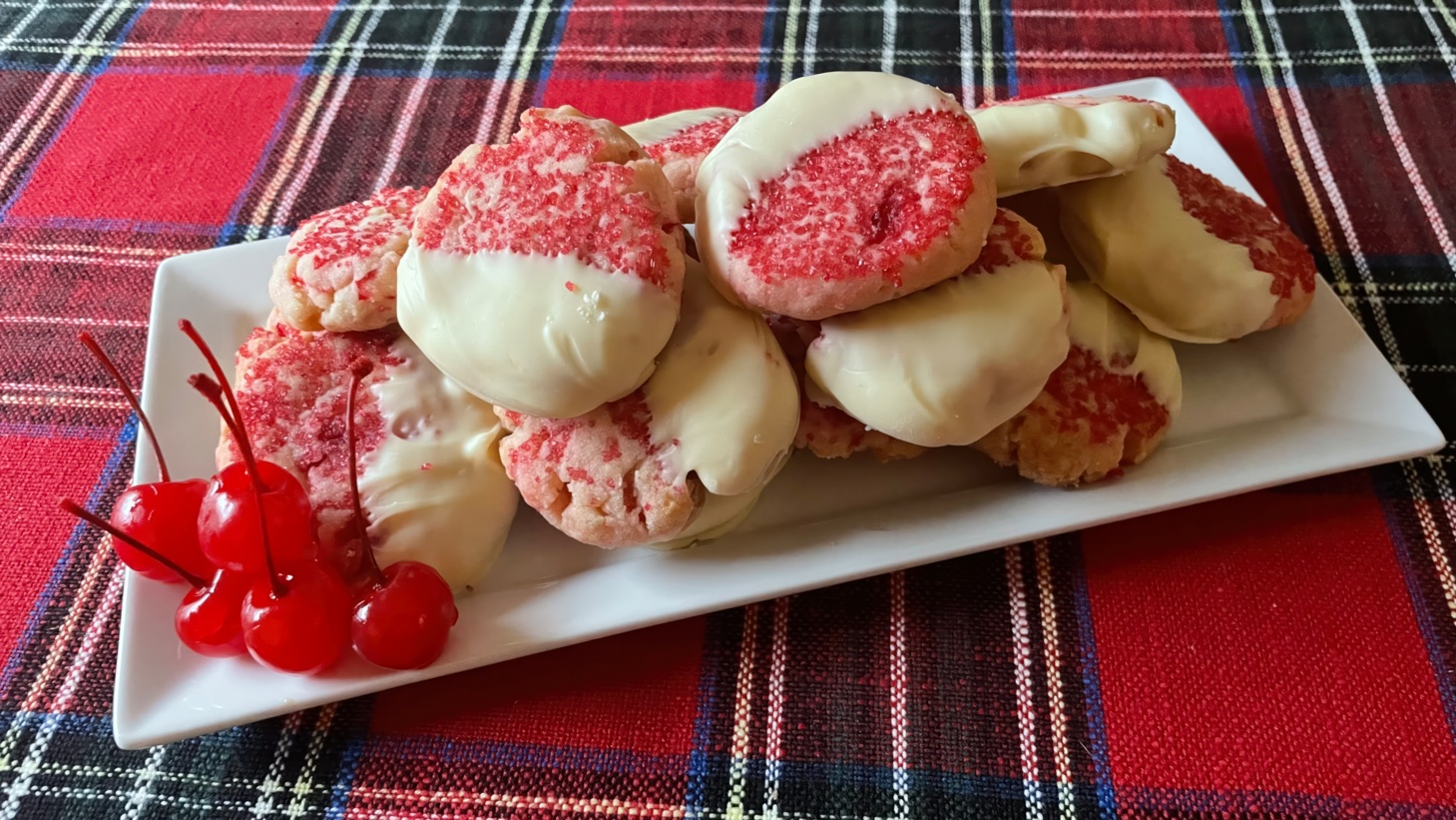 Dipped Cherry Cookies for Easter or Valentines
