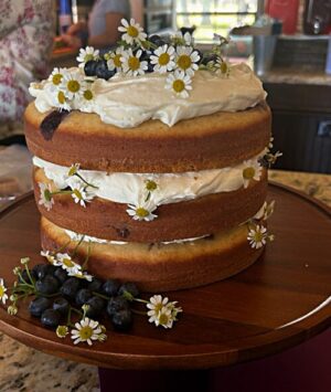 Blueberry Chamomile Naked Cake