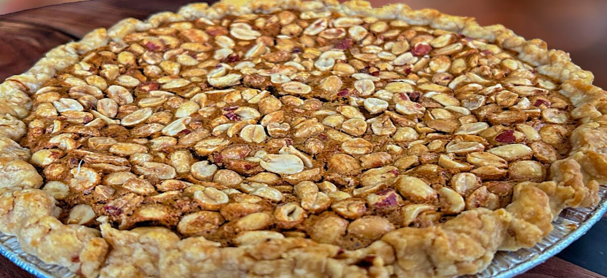 Georgia Peanut Pie with Brown Sugar-Bourbon Chantilly Cream