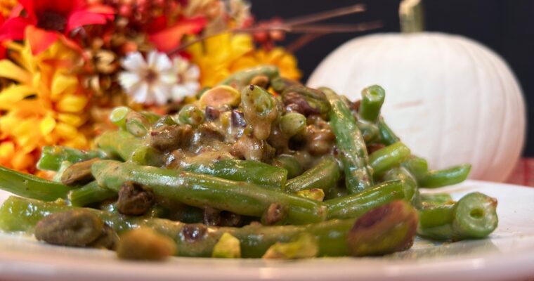 Green Beans with Creamy Pistachio Sauce