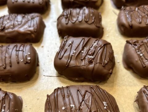 Slice ‘N’ Bake Chocolate Covered Peanut Butter Cookies